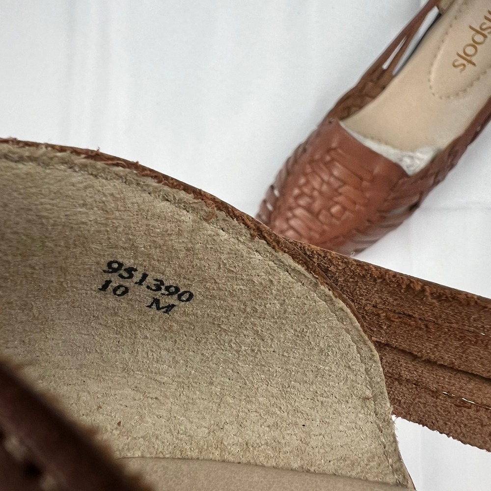 Softspots Trinidad‎ Brown Woven Leather Flats Comfort Slip On Loafers Size 10 M - Picture 10 of 11